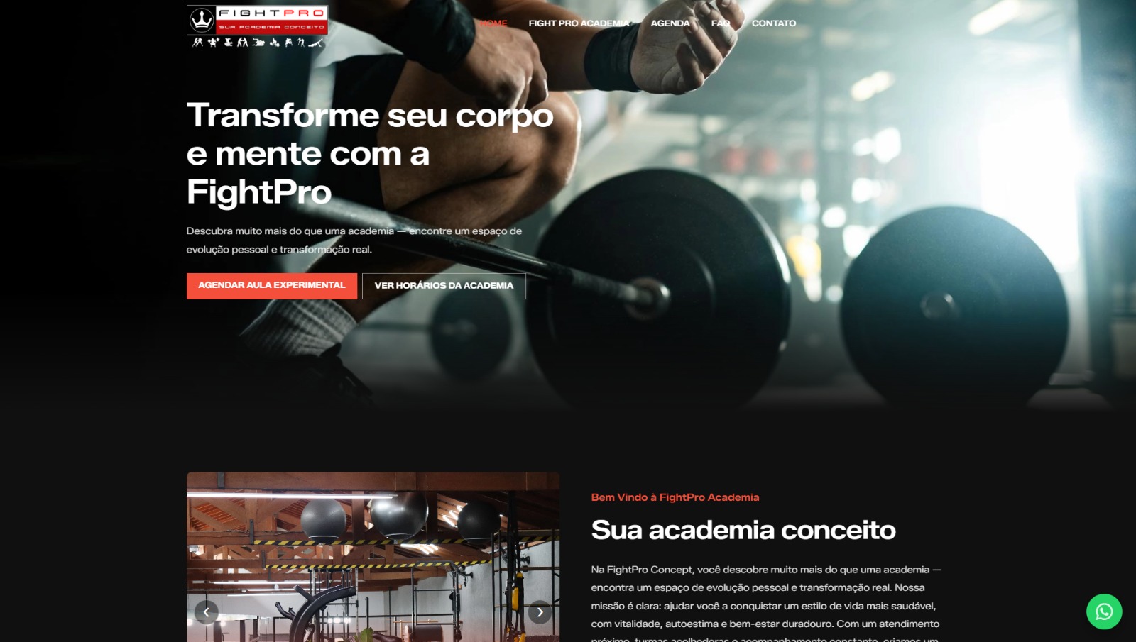 Projeto ACADEMIA FIGHTPRO